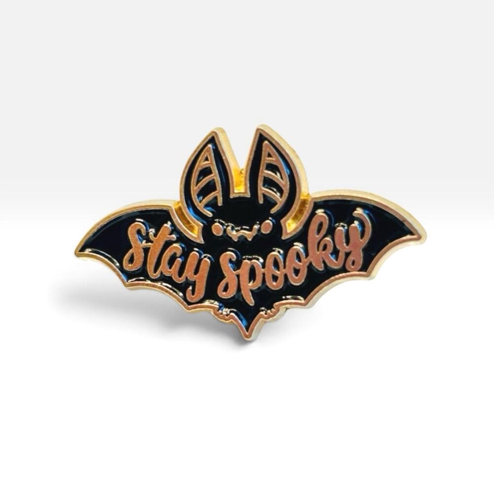 NEW Get Spooky Bat Enamel Pin Halloween Goth Spooky Season